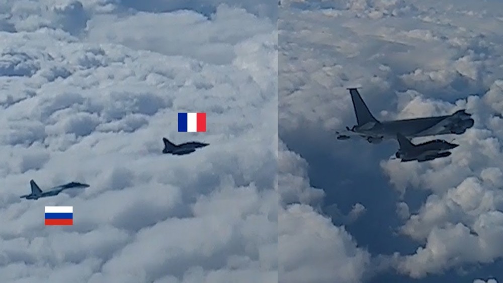 Nga xuất kích chiến đấu cơ Su-27, chặn 3 máy bay quân sự Pháp trên Biển Đen. (Nguồn: YouTube)