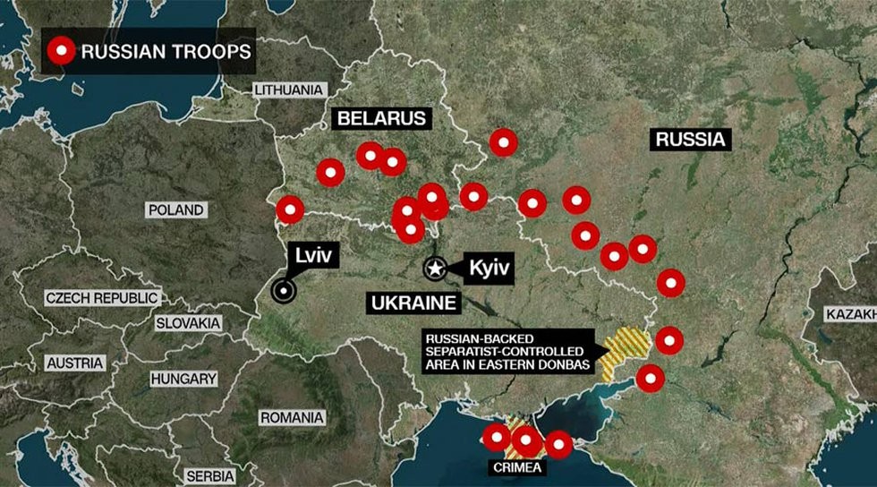 Xung đột Nga-Ukraine: Nga dàn trận, Tổng thống Zelensky ban bố ...