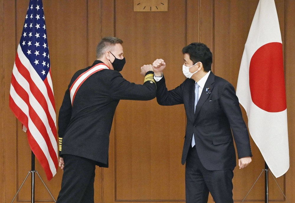 Mỹ-Nhật Bản siết quan hệ quốc phòng, hướng tới hiện thực hóa 'Ấn Độ Dương-Thái Bình Dương tự do và rộng mở'. (Nguồn: Kyodo)