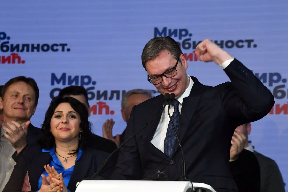 Tổng thống Serbia tuyên bố giành thắng lợi áp đảo trong tổng tuyển cử. (Nguồn: AFP)