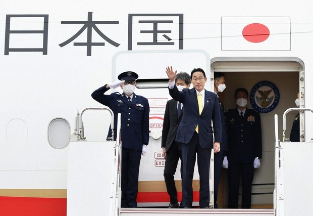 Thủ tướng Nhật Bản Kishida bắt đầu chuyến công du dài ngày 'vì hòa bình'. (Nguồn: Kyodo)