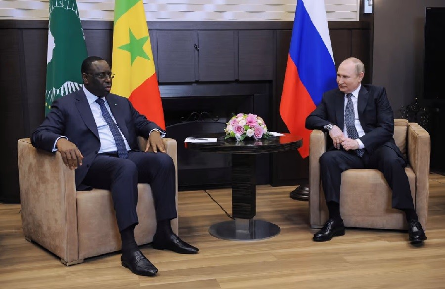 Sau cuộc gặp Tổng thống Nga, Chủ tịch Liên minh châu Phi nói 'rất vui và yên tâm'. (Nguồn: AFP)
