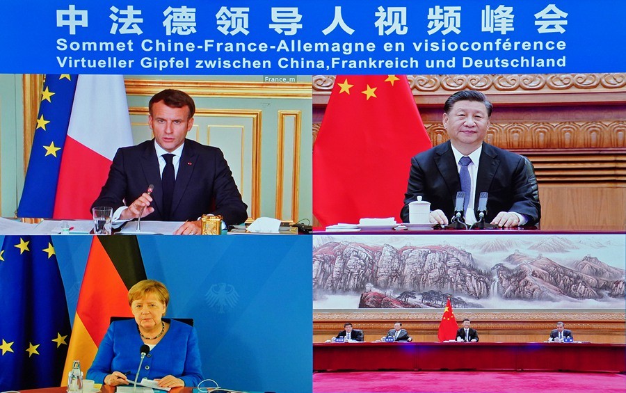Pháp, Đức ủng hộ thỏa thuận đầu tư EU-Trung Quốc, ông Tập Cận Bình: 'Cần tôn trọng nhau'. (Nguồn: THX)