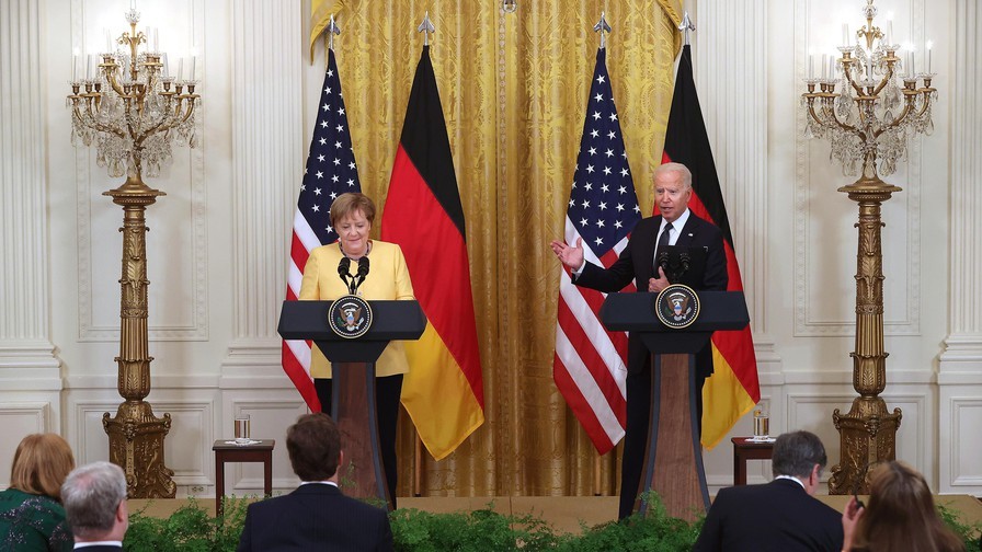 Mỹ-Đức ký Tuyên bố Washington cùng cam kết đấu tranh vì 'châu Âu toàn vẹn', phối hợp chặt về Trung Quốc. (Nguồn: Getty Images)
