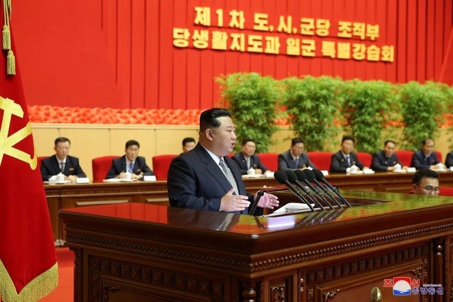 Chủ tịch Triều Tiên lần đầu tiên tổ chức hội thảo siết chặt kỷ luật đảng. (Nguồn: KCNA)