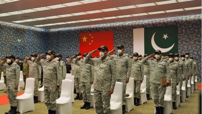 Tăng cường hợp tác ở 'sân sau của Ấn Độ', Trung Quốc-Pakistan tập trận chung. (Nguồn: CHinamil)