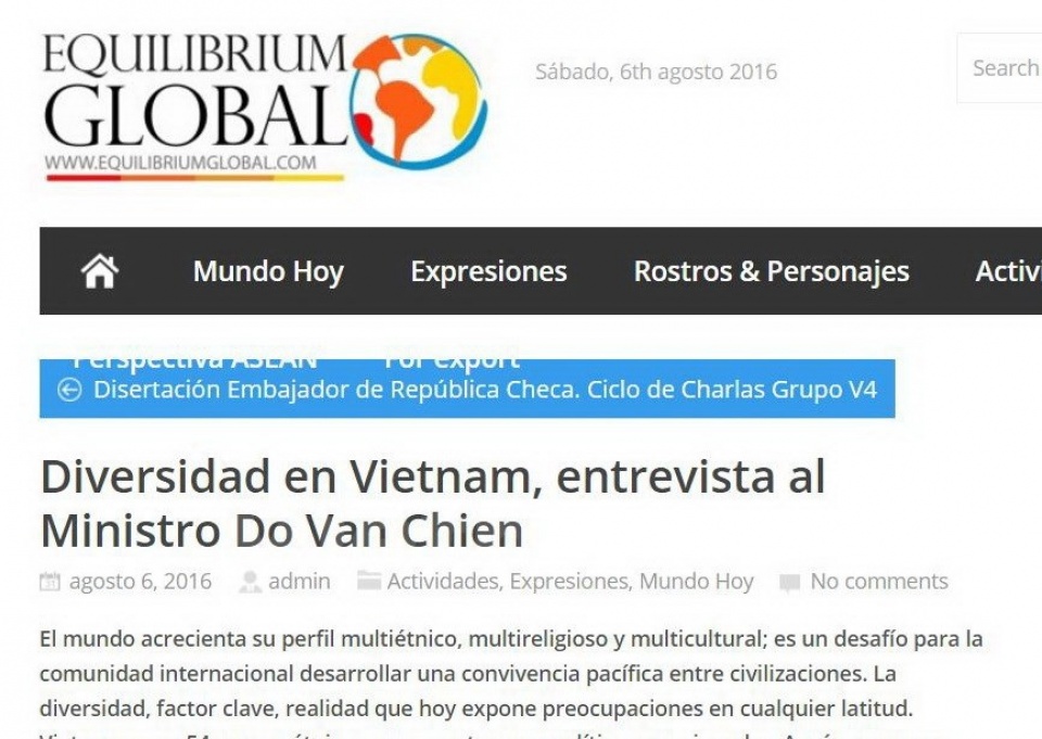 argentina ca ngoi chinh sach cua viet nam voi cong dong thieu so