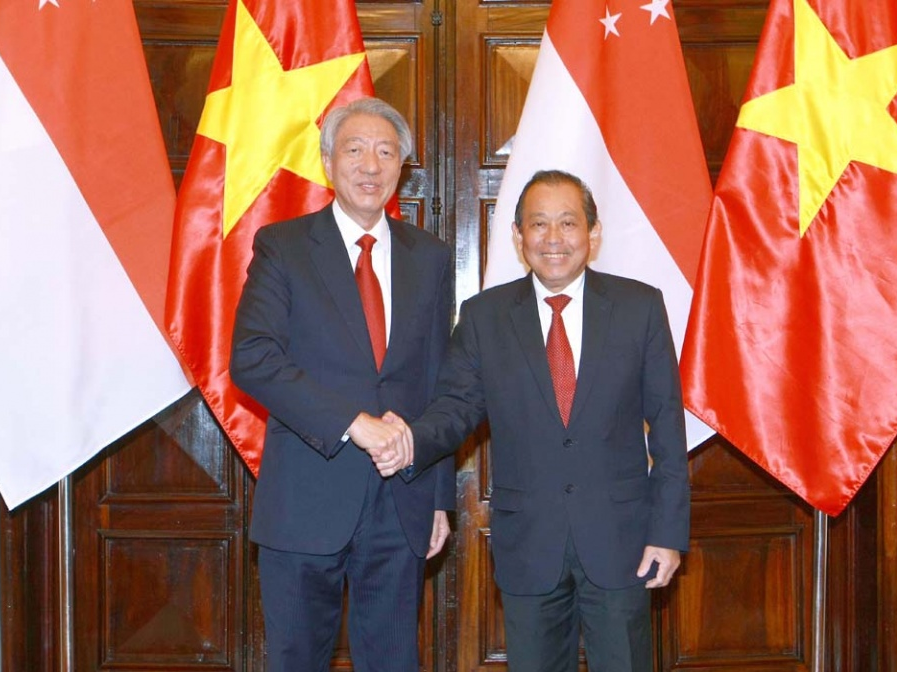 Phó Thủ tướng Trương Hoà Bình hội đàm với Phó Thủ tướng Singapore