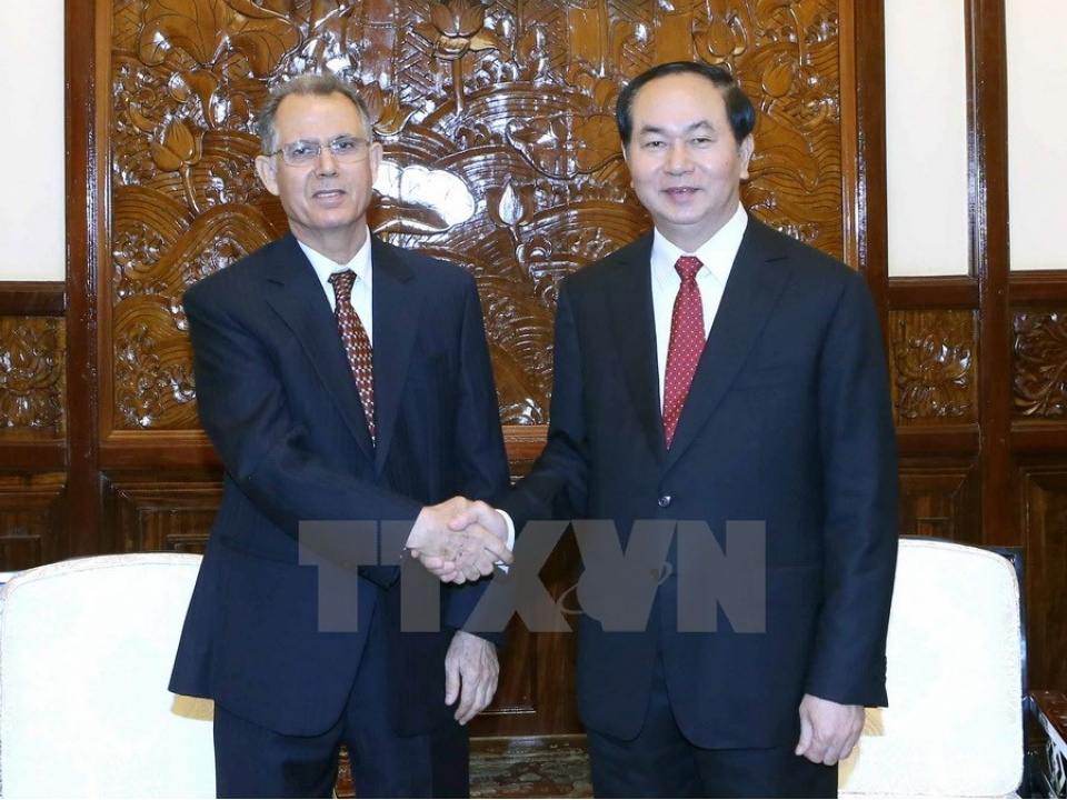Chủ tịch nước Trần Đại Quang tiếp Đại sứ Moroco chào từ biệt