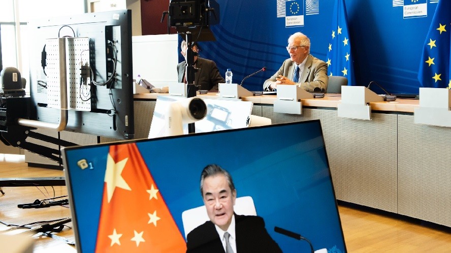 EU-Trung Quốc đối thoại chiến lược, Bắc Kinh gửi lời tới AUKUS. (Nguồn: EBS)