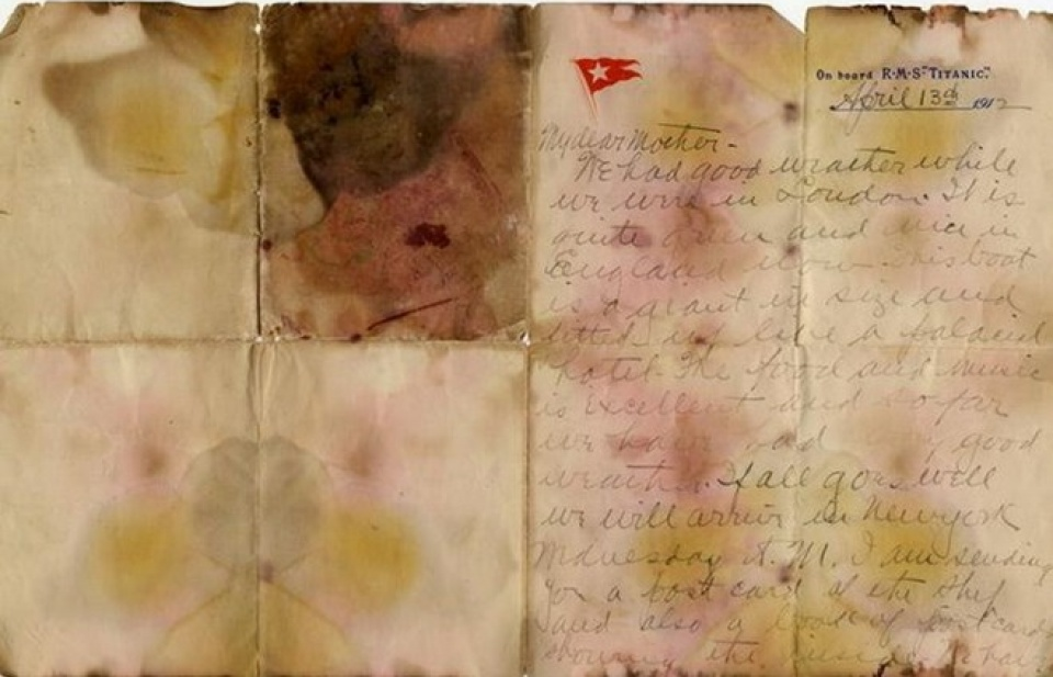 Bức thư của một nạn nhân tàu Titanic được bán với giá kỷ lục