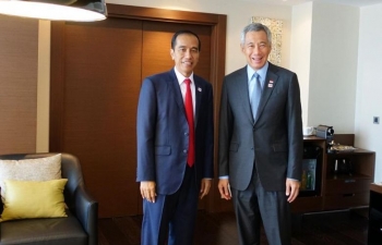Tổng thống Indonesia thăm Singapore, ký 2 thỏa thuận hợp tác