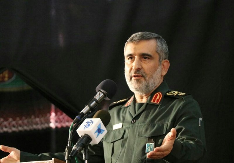 Người đứng đầu lực lượng hàng không vũ trụ thuộc Lực lượng Vệ binh Cách mạng Hồi giáo Iran (IRGC) Amir Ali Hajizadeh (Nguồn: Tasnim)