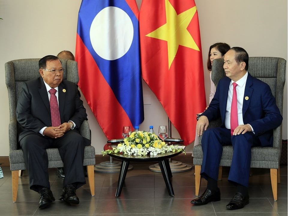 Chủ tịch nước Trần Đại Quang tiếp Tổng Bí thư, Chủ tịch nước Lào