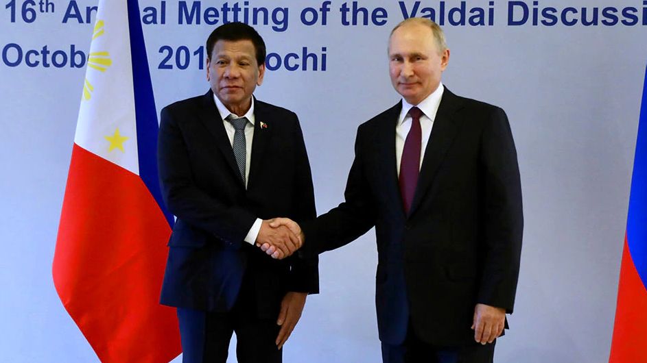 Nỗ lực thắt chặt quan hệ với Nga, Philippines hối thúc Tổng thống Putin thăm Manila càng sớm càng tốt