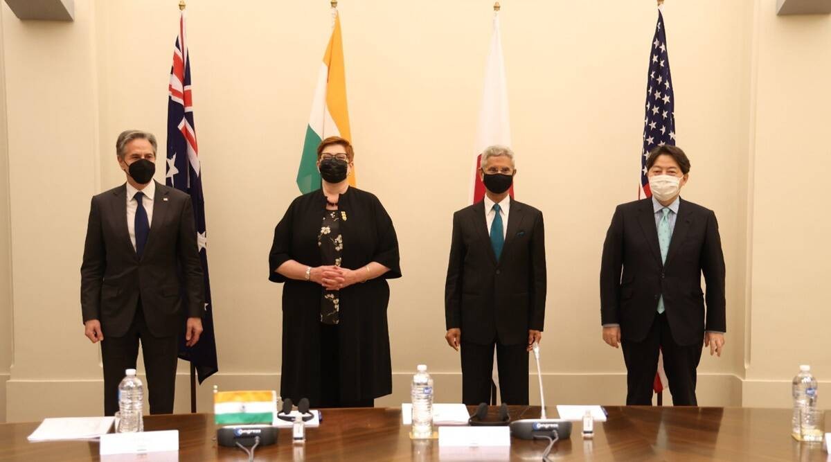 External Affairs Minister S Jaishankar, US Secretary of State Antony Blinken, Japanese Foreign Minister Yoshimasa Hayashi and Australia's Marise Payn held the talks in Melbourne. (Photo: Twitter)