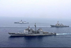 Máy bay và tàu chiến Ấn Độ tập trận với Mỹ ở Đông Ấn Độ Dương