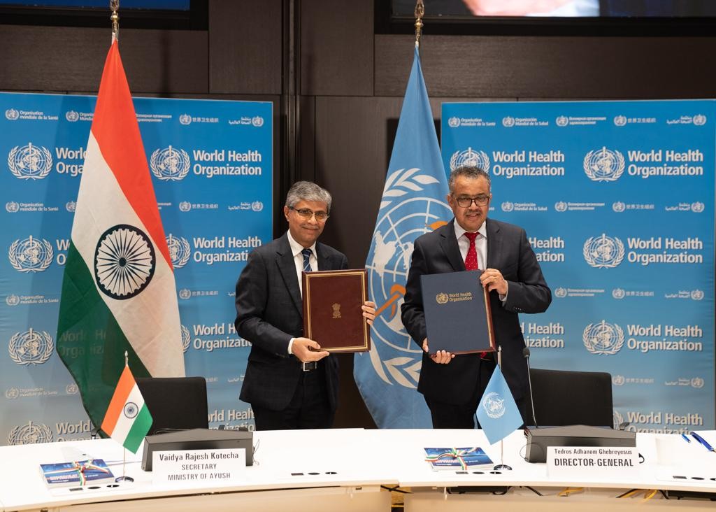 Ấn Độ và WHO ký kết thỏa thuận thành lập Trung tâm Y học cổ truyền toàn cầu tại thành phố Jamnagar, bang Gujarat, miền Tây Ấn Độ. (Nguồn: Twitter)
