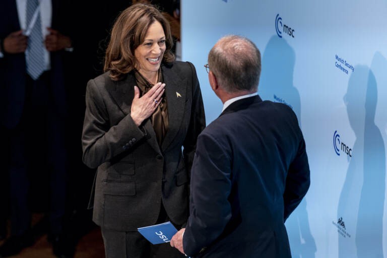 Phó Tổng thống Mỹ Kamala Harris tại Hội nghị An ninh Munich ngày 19/2/2022. (Nguồn: AP)