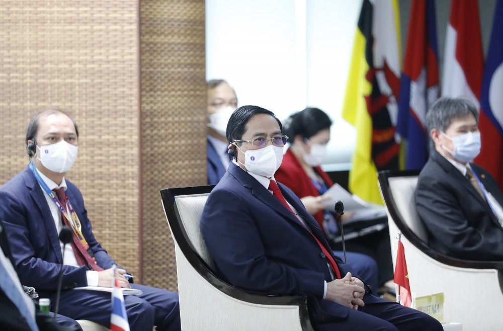 Thủ tướng Phạm Minh Chính dự Hội nghị các Nhà lãnh đạo ASEAN ngày 24/4 tại thủ đô Jakarta, Indonesia (Nguồn: TTXVN)