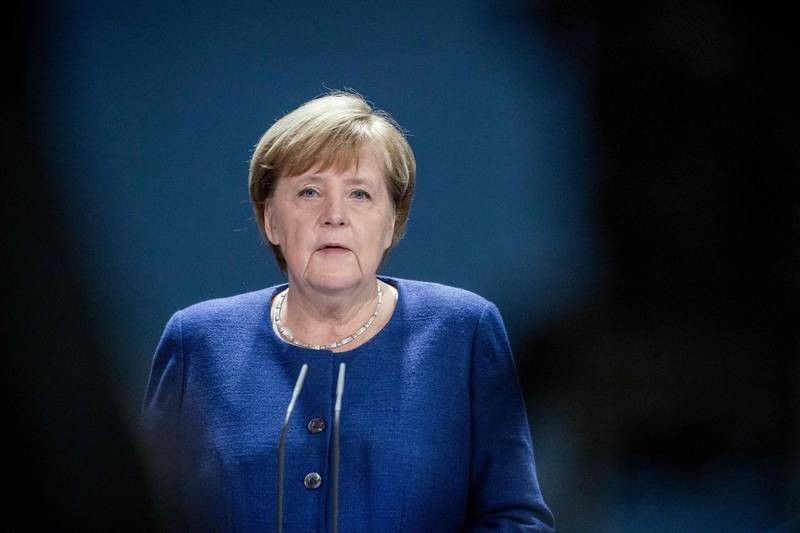 Thủ tướng Đức Angela Merkel đưa ra tuyên bố về kết quả của cuộc bầu cử tổng thống Mỹ, vào ngày 9/11/2020 tại Berlin. (Nguồn: AFP)