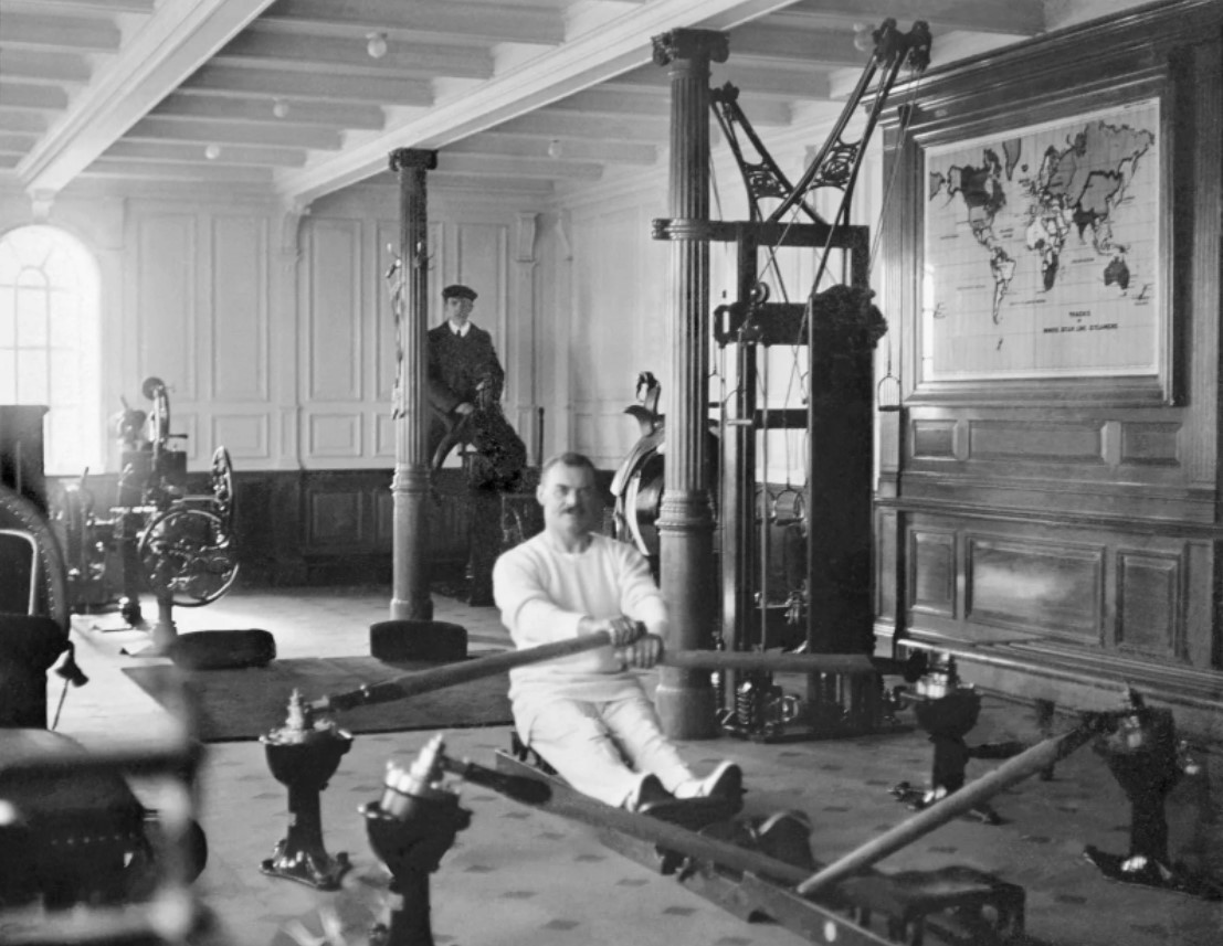 Phòng tập gym trên tàu Titanic. (Nguồn: Universal Images Group/Super Stock)