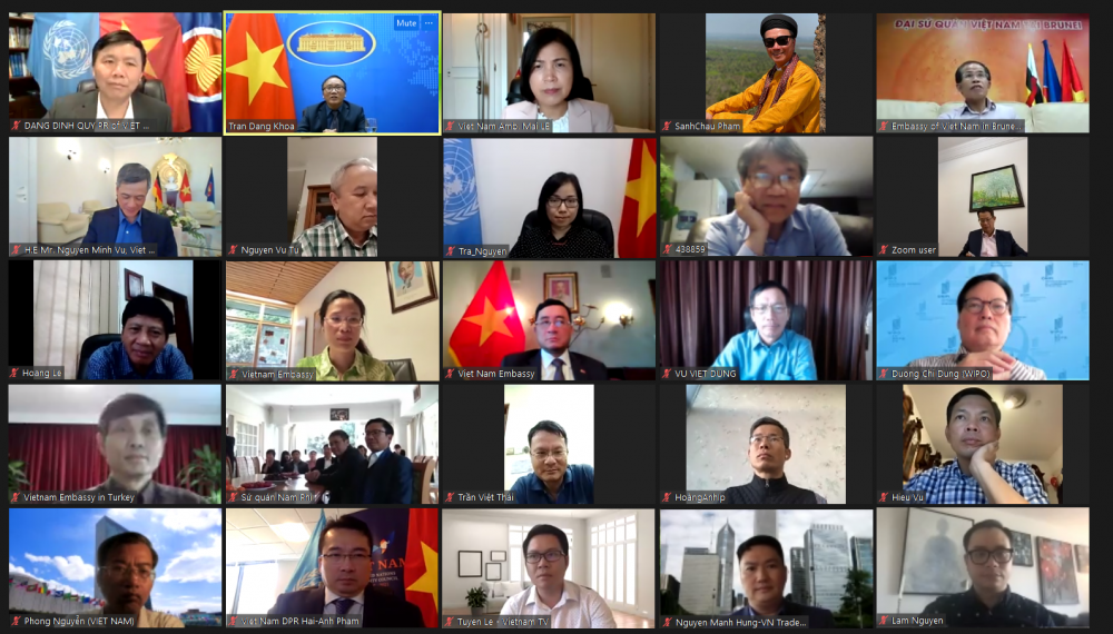 Phái đoàn đại diện Thường trực Việt Nam tại Liên hợp quốc tổ chức nói chuyện trực tuyến với Nhà thơ Trần Đăng Khoa về tư tưởng, đạo đức, phong cách Hồ