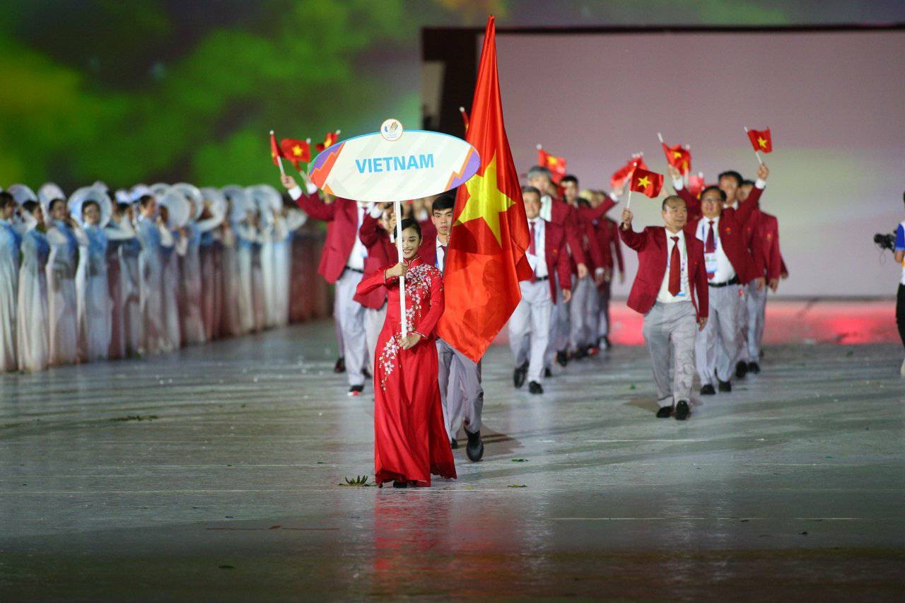 Đoàn Việt Nam tại Lễ khai mạc SEA Games 31.