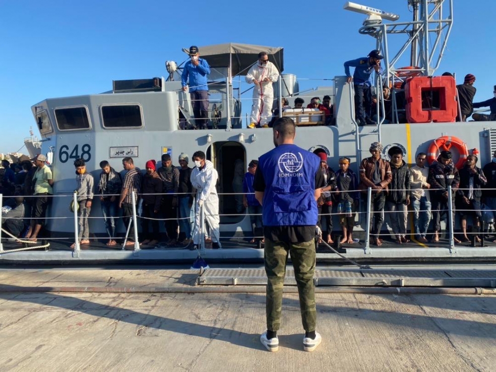 Người phát ngôn của Tổ chức Di cư quốc tế (IOM) Safa Msehli ngày 11/6 cho biết hơn 200 người di cư trên đường đến châu Âu đã bị lực lượng bảo vệ bờ biển Libya chặn lại ở ngoài khơi nước này. (Nguồn: IOM)