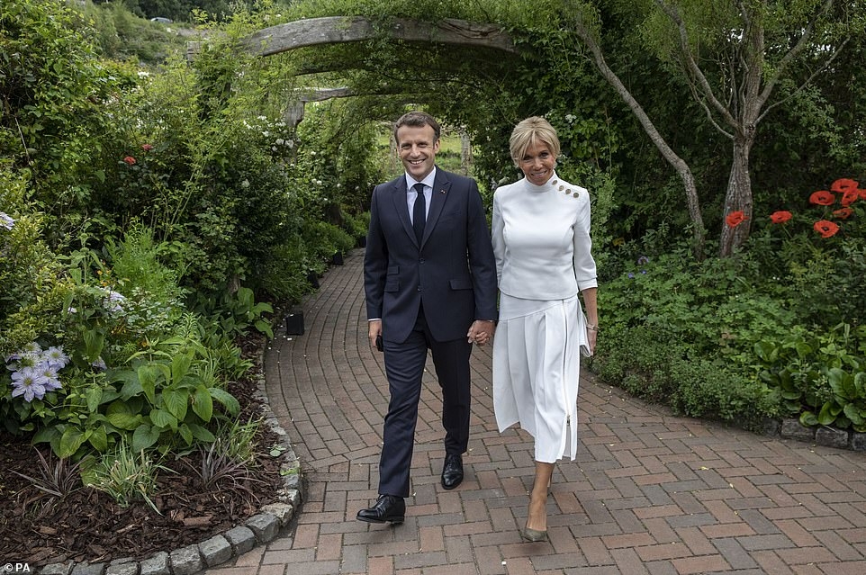Tổng thống Pháp Emmanuel Macron và phu nhân, bà Brigitte Macron. (Nguồn: PA)