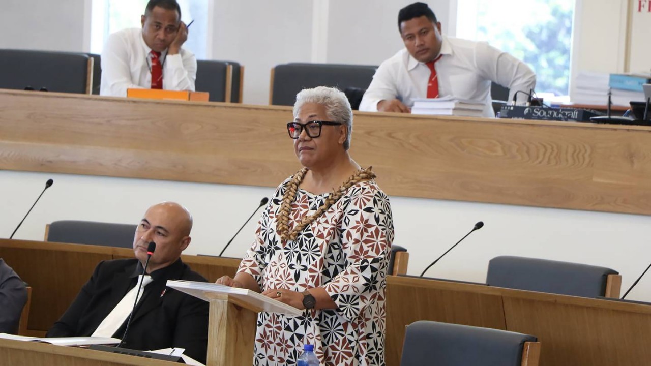Thủ tướng Samoa Fiame Naomi Mata'afa phát biểu tại phiên khai mạc Quốc hội Samoa vào năm ngoái. (Nguồn: NZ Herald)