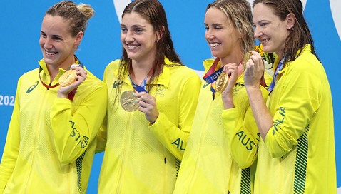 Olympic Tokyo 2020: Australia phá kỷ lục thế giới nội dung bơi nữ 4x100 m. Việt Nam có 2 VĐV tham dự, nhưng không ở cự ly này