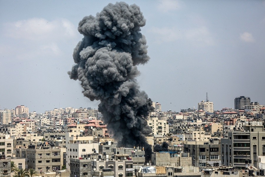 Tòa nhà 5 tầng bị phá hủy hoàn toàn sau khi trúng bom trong một cuộc đột kích của Israel. (Nguồn: Al Jazeera)