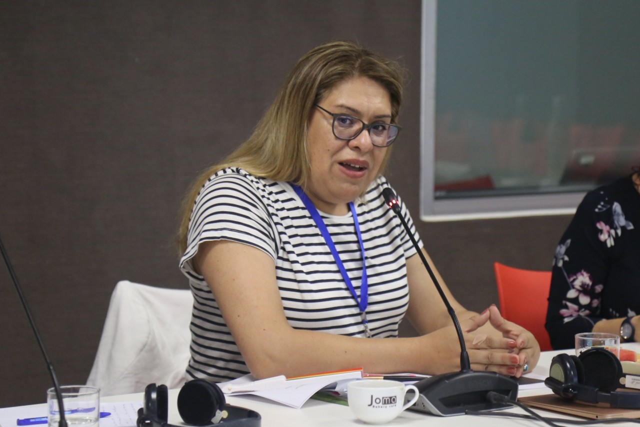 Bà Alba Rueda, Đặc phái viên về Xu hướng tính dục và Bản dạng Giới của Argentina đã chia sẻ kinh nghiệm nhiều năm trong việc xây dựng và thi hành Luật Bản dạng giới 2012 tại Argentina – một trong những bộ luật tiến bộ nhất thế giới về quyền của người chuyển giới. (Nguồn: UN Women)