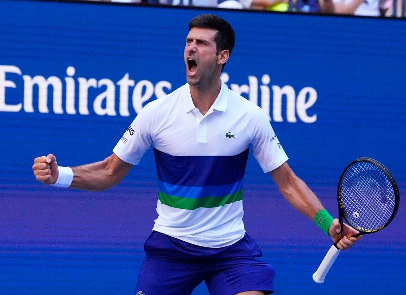 Djokovic đã giành thắng lợi ba set tiếp theo trước Nishikori để giành vé vào vòng bốn của US Open. (Nguồn: Reuters)