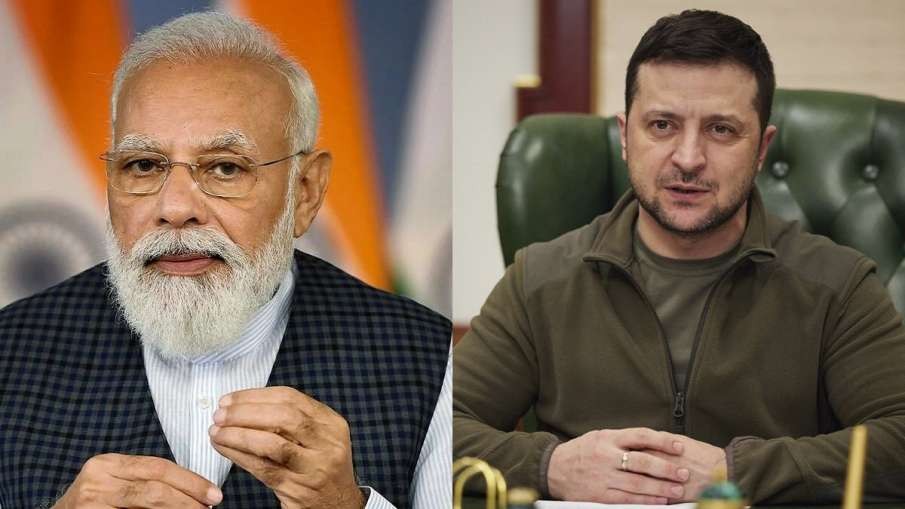 Thủ tướng Ấn Độ Narendra Modi điện đàm với Tổng thống Ukraine Volodymyr Zelensky ngày 4/10. (Nguồn: PTI)