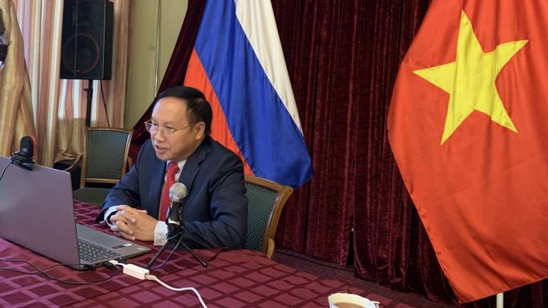 Đại sứ Ngô Đức Mạnh dự Hội thảo trực tuyến tôn vinh Chủ tịch Hồ Chí Minh