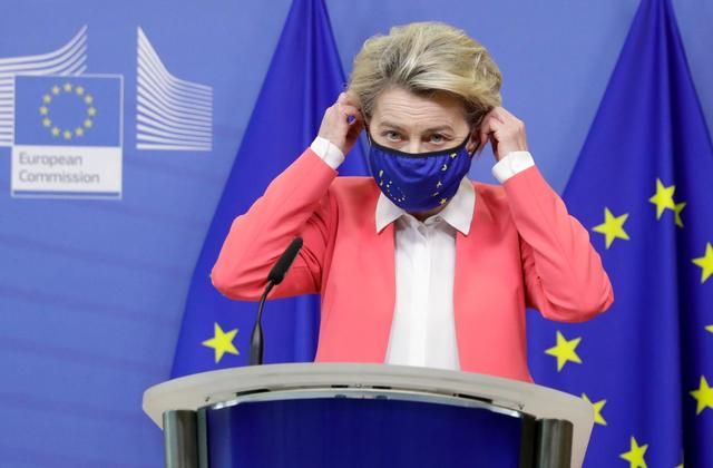 Chủ tịch Ủy ban châu Âu Ursula von der Leyen thông báo bà đã có cuộc điện đàm hữu ích với Thủ tướng Anh Boris Johnson và hai bên nhất trí kéo dài đàm phán thương mại hậu Brexit sau thời hạn chót 13/12. (Nguồn: Getty)