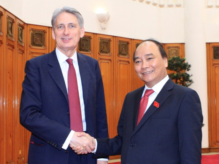 Thủ tướng Nguyễn Xuân Phúc tiếp Bộ trưởng Ngoại giao Vương quốc Anh
