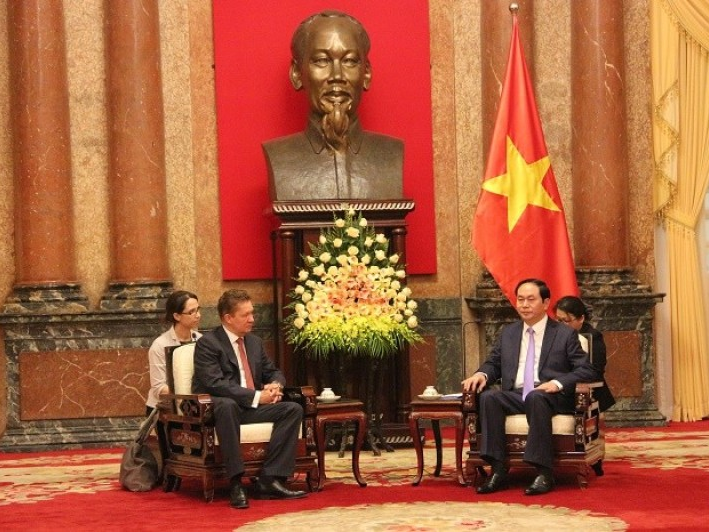 Chủ tịch nước Trần Đại Quang tiếp Chủ tịch Tập đoàn Gazprom