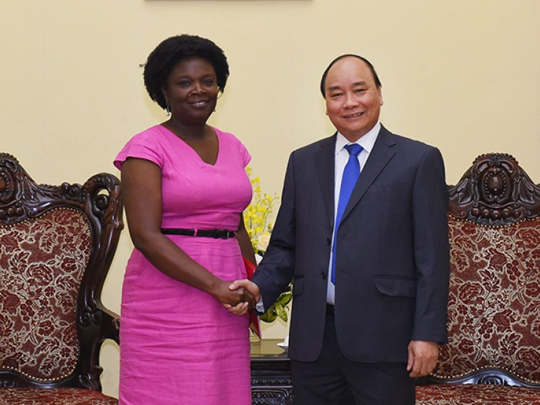 Thủ tướng Nguyễn Xuân Phúc tiếp Phó Chủ tịch WB Victoria Kwakwa