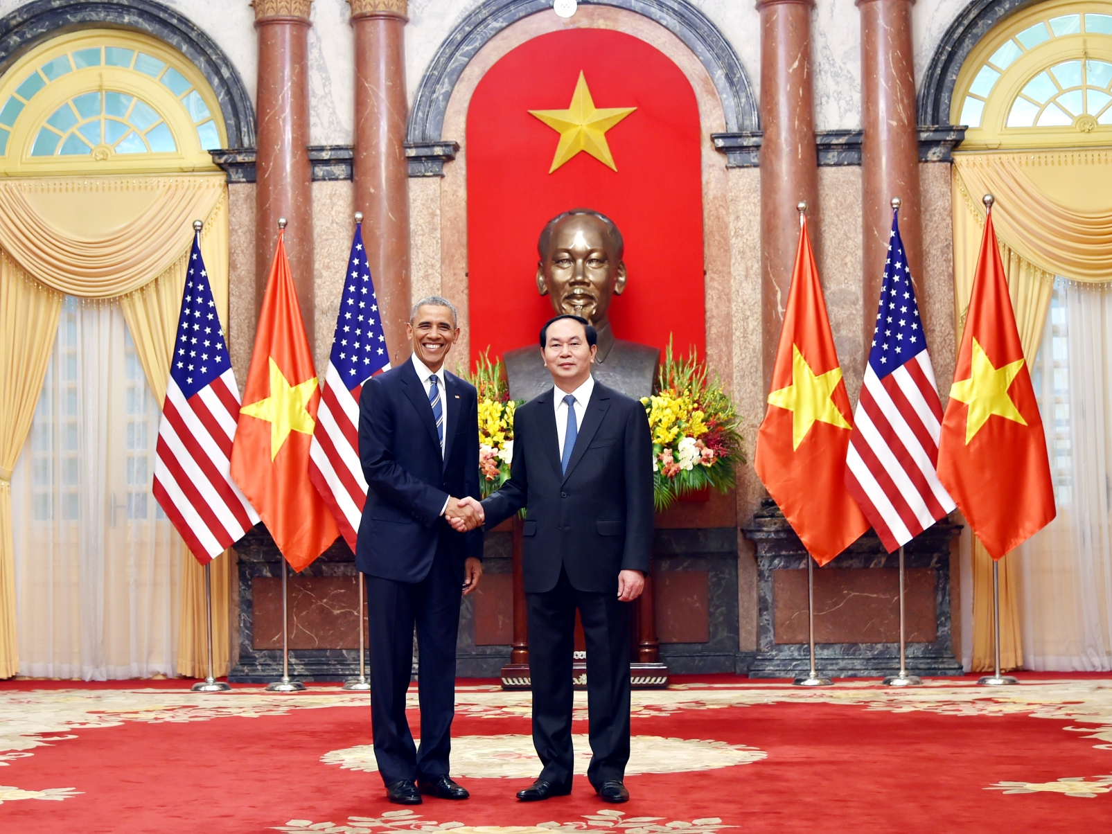 Chủ tịch nước Trần Đại Quang hội đàm với Tổng thống Barack Obama