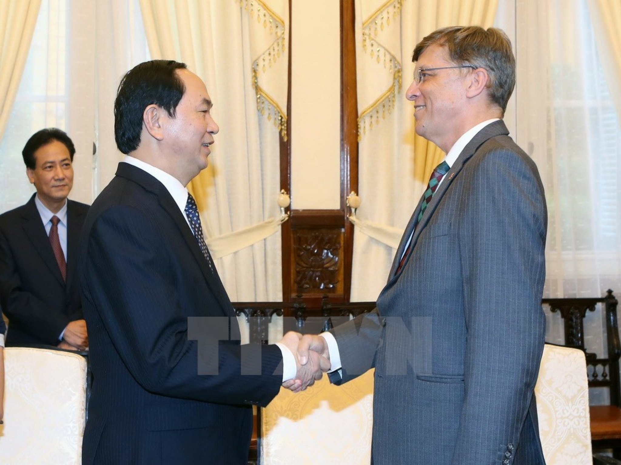 Chủ tịch nước Trần Đại Quang tiếp Đại sứ Australia chào từ biệt