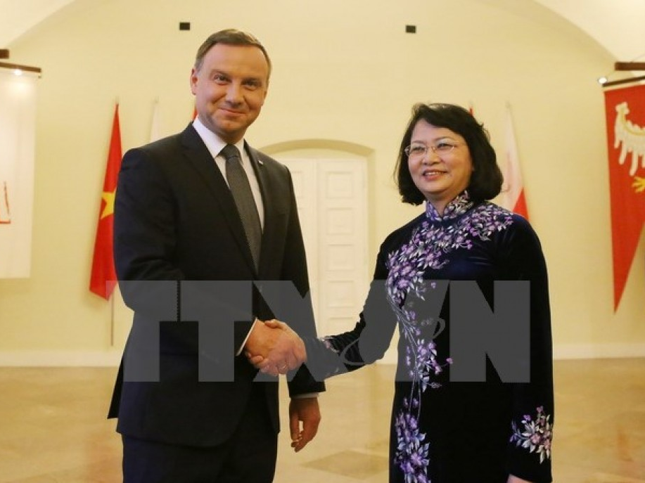 Phó Chủ tịch nước Đặng Thị Ngọc Thịnh hội kiến Tổng thống Ba Lan