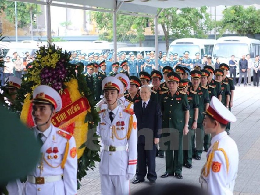 Lãnh đạo cấp cao dự Lễ viếng 9 quân nhân phi hành đoàn CASA-212