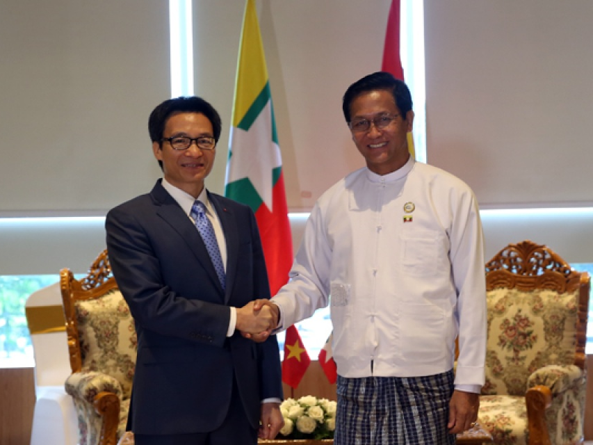 Phó Thủ tướng Vũ Đức Đam hội kiến Phó Tổng thống Myanmar