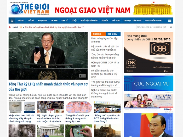 Báo Thế giới & Việt Nam: Sự khởi đầu mới