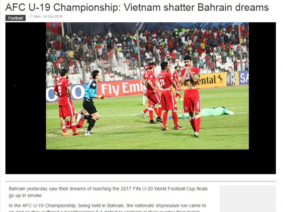 Báo chí quốc tế chúc mừng U19 Việt Nam giành quyền dự giải U20 thế giới
