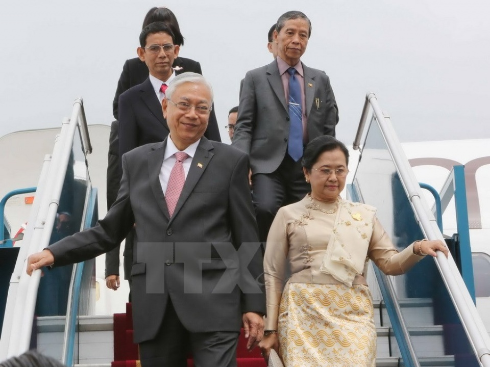 Tổng thống Myanmar bắt đầu thăm cấp Nhà nước tới Việt Nam
