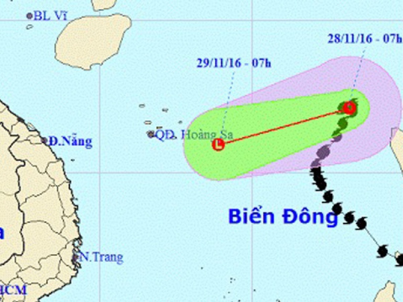 Bão số 9 suy yếu thành áp thấp nhiệt đới